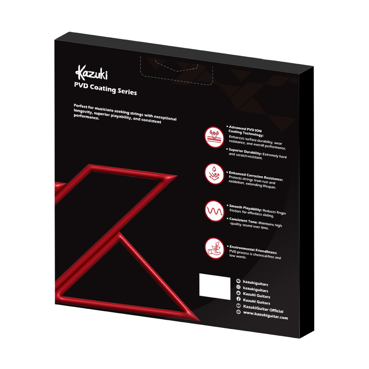 KAZUKI PVD COATING SERIES PHOSPHOR BRONZE ACOUSTIC GUITAR STRING 12-53