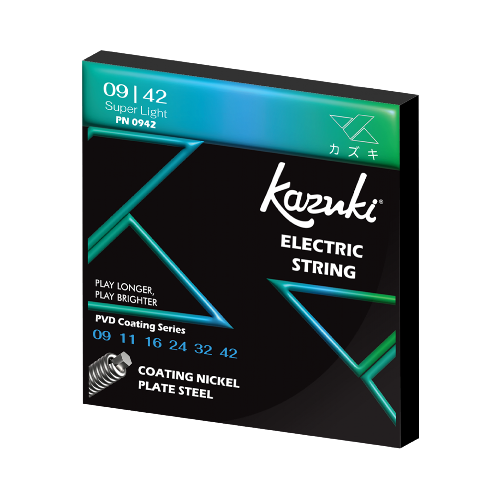 KAZUKI PVD COATING SERIES NICKEL PLATE STEEL ELECTRIC GUITAR STRING 09-42