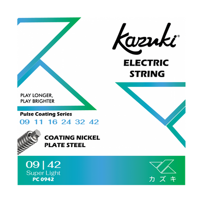 KAZUKI PULSE COATING SERIES NICKEL PLATE STEEL ELECTRIC GUITAR STRING 09-42
