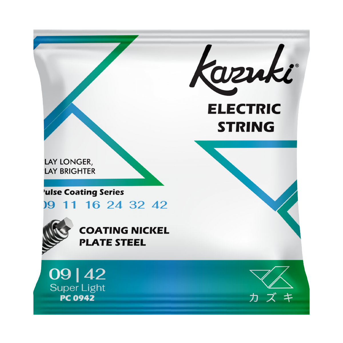 KAZUKI PULSE COATING SERIES NICKEL PLATE STEEL ELECTRIC GUITAR STRING 09-42