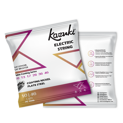 KAZUKI PULSE COATING SERIES NICKEL PLATE STEEL ELECTRIC GUITAR STRING 10-46