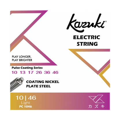 KAZUKI PULSE COATING SERIES NICKEL PLATE STEEL ELECTRIC GUITAR STRING 10-46