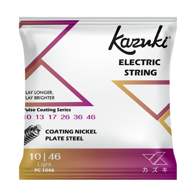 KAZUKI PULSE COATING SERIES NICKEL PLATE STEEL ELECTRIC GUITAR STRING 10-46