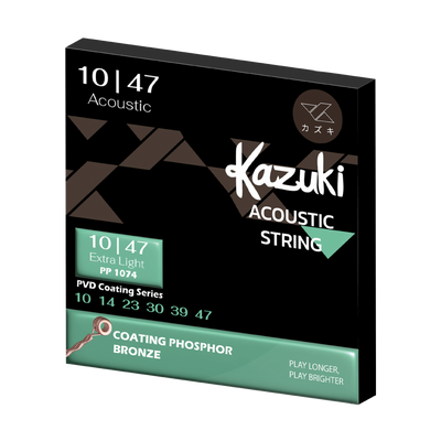 KAZUKI PVD COATING SERIES PHOSPHOR BRONZE ACOUSTIC GUITAR STRING 10-47