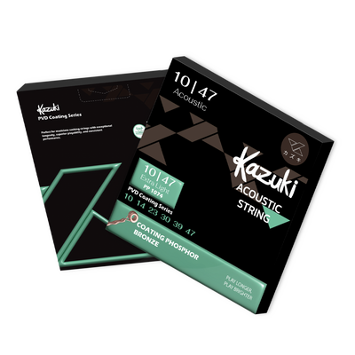 KAZUKI PVD COATING SERIES PHOSPHOR BRONZE ACOUSTIC GUITAR STRING 10-47
