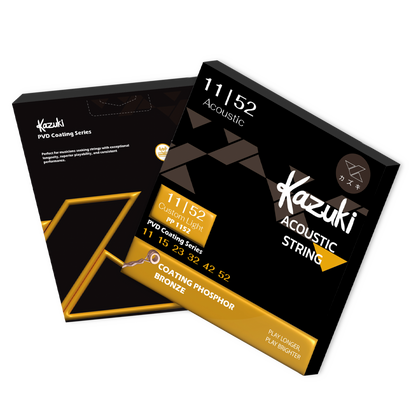 KAZUKI PVD COATING SERIES PHOSPHOR BRONZE ACOUSTIC GUITAR STRING 11-52