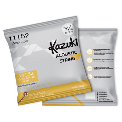 KAZUKI NANO COATING SERIES BRONZE 80/20 ACOUSTIC GUITAR STRING 11-52