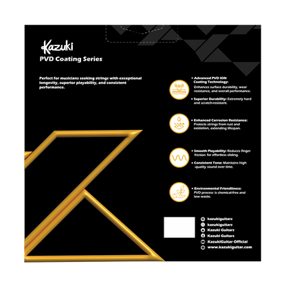 KAZUKI PVD COATING SERIES PHOSPHOR BRONZE ACOUSTIC GUITAR STRING 11-52