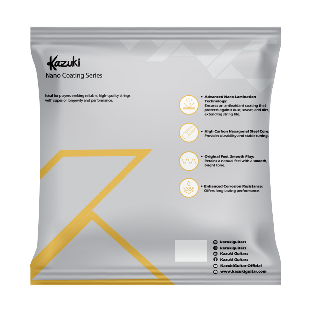 KAZUKI NANO COATING SERIES BRONZE 80/20 ACOUSTIC GUITAR STRING 11-52