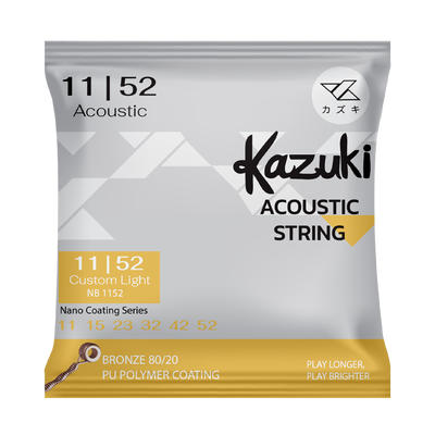 KAZUKI NANO COATING SERIES BRONZE 80/20 ACOUSTIC GUITAR STRING 11-52