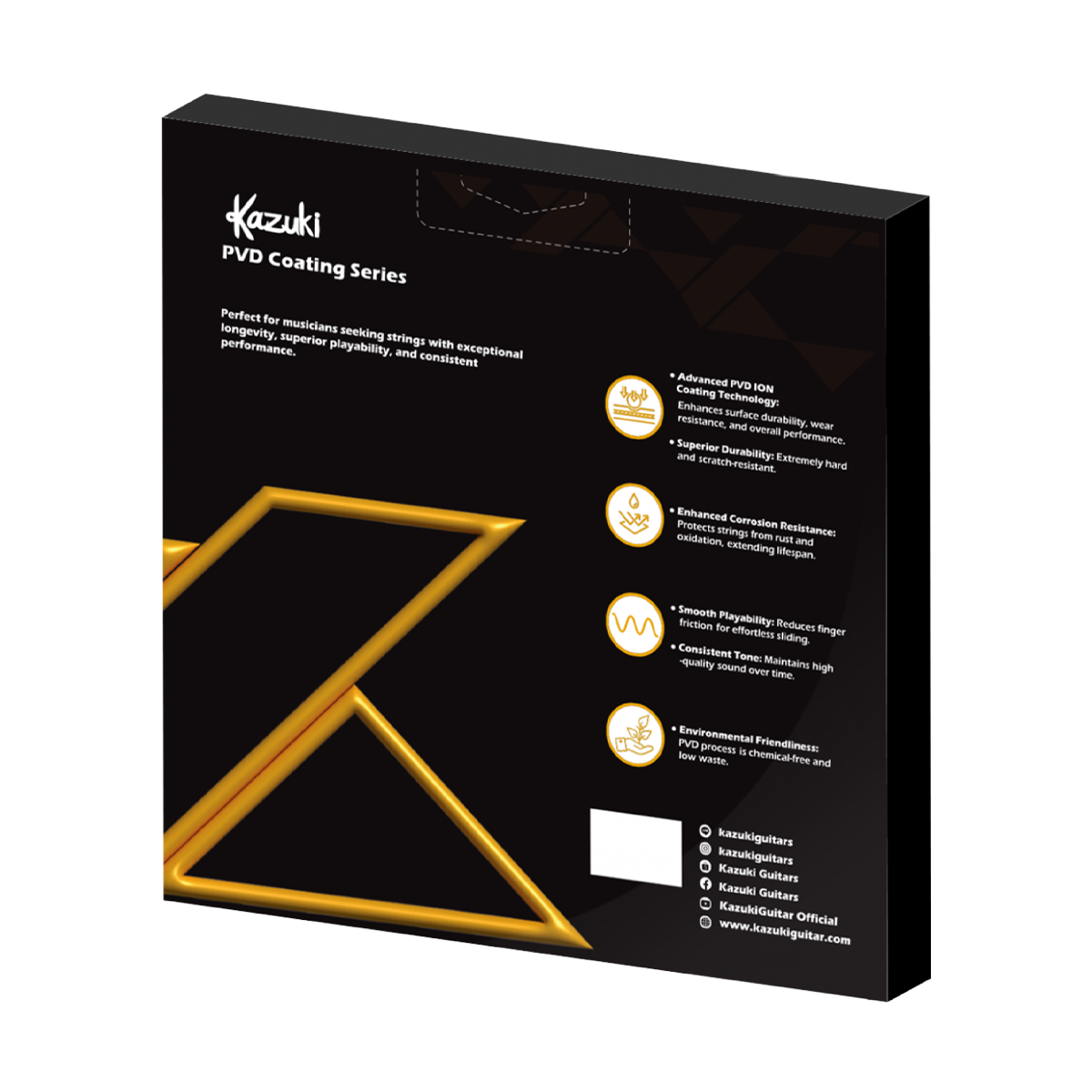 KAZUKI PVD COATING SERIES PHOSPHOR BRONZE ACOUSTIC GUITAR STRING 11-52