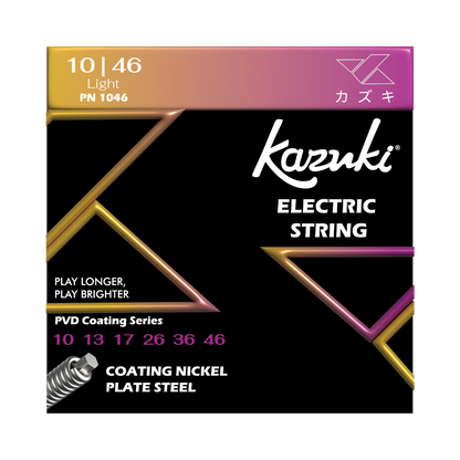 KAZUKI PVD COATING SERIES NICKEL PLATE STEEL ELECTRIC GUITAR STRING 10-46