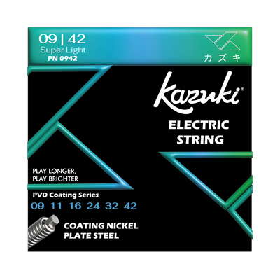 KAZUKI PVD COATING SERIES NICKEL PLATE STEEL ELECTRIC GUITAR STRING 09-42