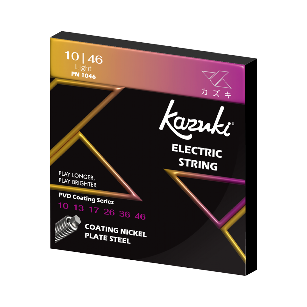 KAZUKI PVD COATING SERIES NICKEL PLATE STEEL ELECTRIC GUITAR STRING 10-46