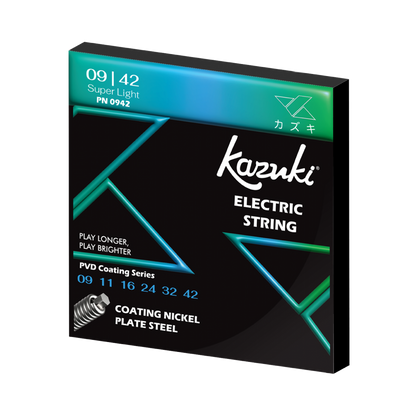KAZUKI PVD COATING SERIES NICKEL PLATE STEEL ELECTRIC GUITAR STRING 09-42